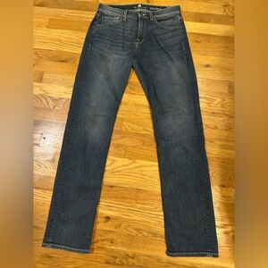 7 For All Mankind Men's STANDARD Straight Jeans Dark Blue 30x32